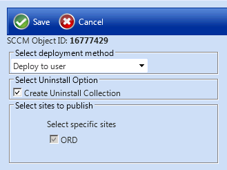 Create Uninstall Collection Option on SCCM Deployment Dialog Box